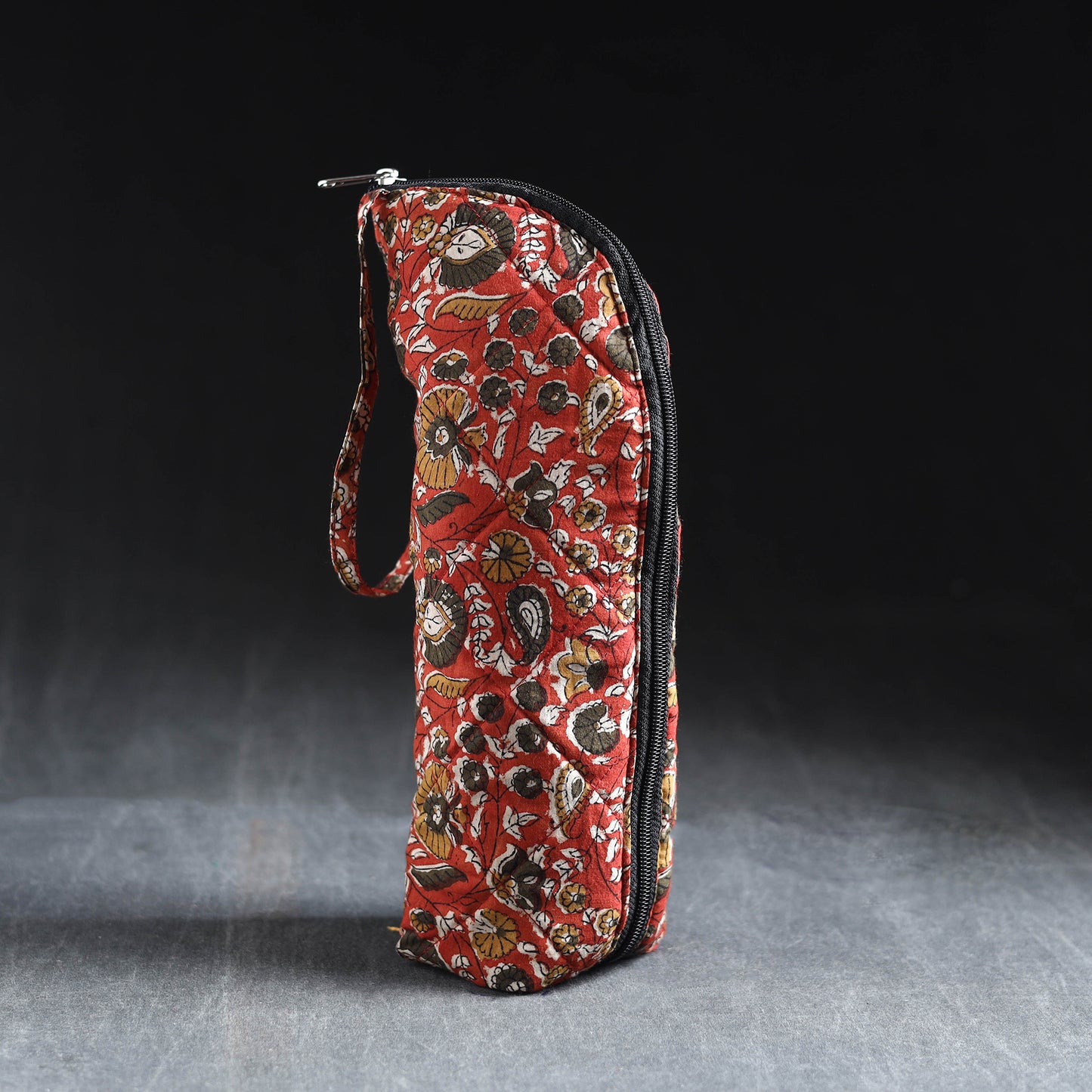 Red Handmade Cotton 1L Water Bottle Cover