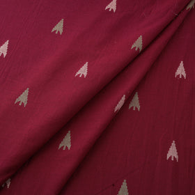 Red Prewashed Cotton Jacquard Fabric