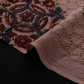 Natural Dyed Ajrakh Hand Block Print Cotton Hakoba Fabric 91