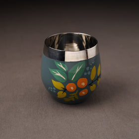 Floral Handpainted Enamelware Stainless Steel Glass 38