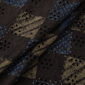 Natural Dyed Ajrakh Hand Block Print Cotton Hakoba Fabric 92