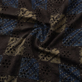 Natural Dyed Ajrakh Hand Block Print Cotton Hakoba Fabric 92
