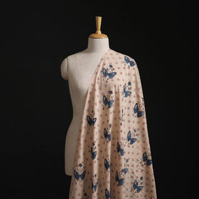 Beige - Kutch Hand Block Ajrakh Print Natural Dyed Cotton Fabric 13