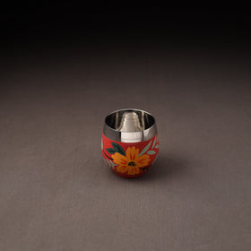 Floral Handpainted Enamelware Stainless Steel Glass 39