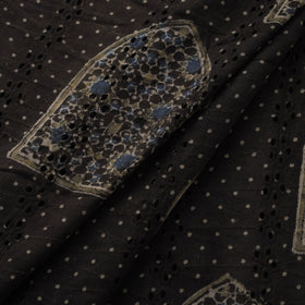 Natural Dyed Ajrakh Hand Block Print Cotton Hakoba Fabric 93