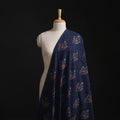 Blue - Kutch Hand Block Ajrakh Print Natural Dyed Cotton Fabric 14
