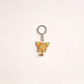 Butterfly - Abstract Pastel Handpainted Hand-Carved Wooden Keychain 14