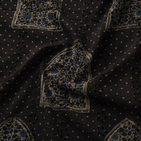 Natural Dyed Ajrakh Hand Block Print Cotton Hakoba Fabric 93