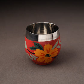 Floral Handpainted Enamelware Stainless Steel Glass 39