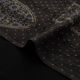 Natural Dyed Ajrakh Hand Block Print Cotton Hakoba Fabric 93