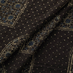 Natural Dyed Ajrakh Hand Block Print Cotton Hakoba Fabric 94