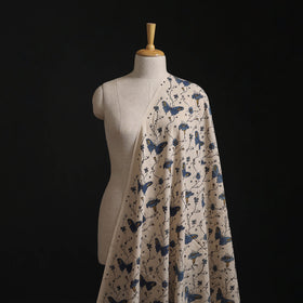 Beige - Kutch Hand Block Ajrakh Print Natural Dyed Cotton Fabric 17