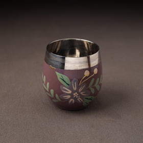 Floral Handpainted Enamelware Stainless Steel Glass 40