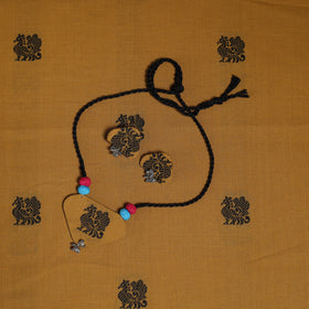 Blue - bengali tant saree with matching jewellery & blouse