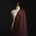 Brown - Kutch Hand Block Ajrakh Print Natural Dyed Cotton Fabric 19