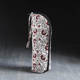 Beige Handmade Cotton 1L Water Bottle Cover