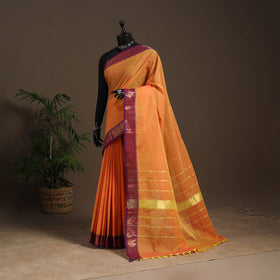 Orange - kandangi chettinad cotton saree with border 98