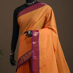 Orange - kandangi chettinad cotton saree with border 98