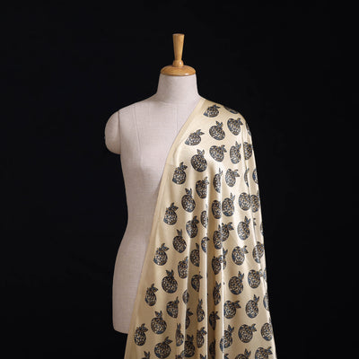 Kutch Hand Block Ajrakh Print Natural Dyed Mashru Silk Fabric 09