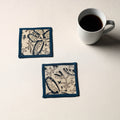 Beige Handmade Cotton Coasters (Set of 2)