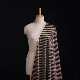 Kutch Hand Block Ajrakh Print Natural Dyed Mashru Silk Fabric 07