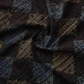 Natural Dyed Ajrakh Hand Block Print Cotton Hakoba Fabric 96