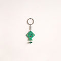 Kite - Abstract Pastel Handpainted Hand-Carved Wooden Keychain 19