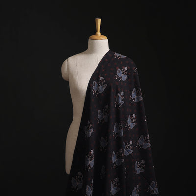 Black - Kutch Hand Block Ajrakh Print Natural Dyed Cotton Fabric 24