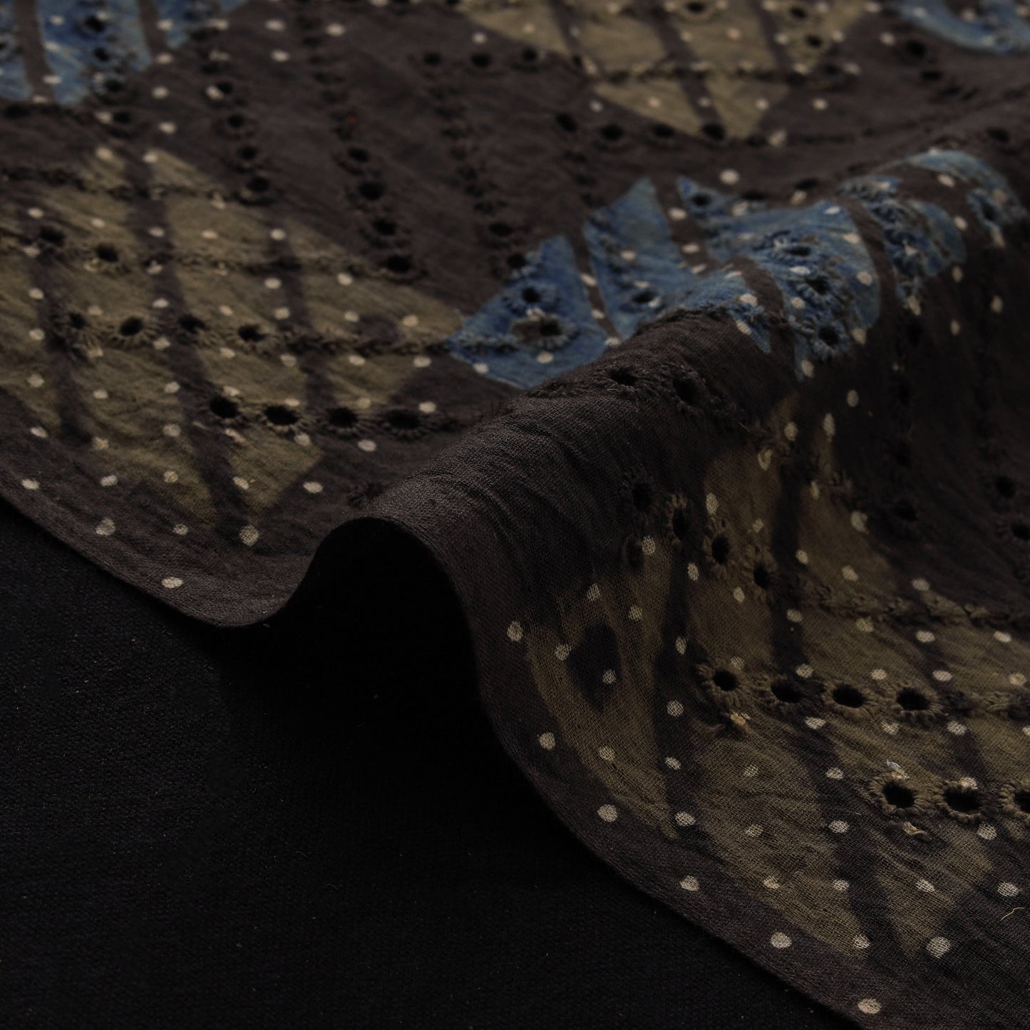 Natural Dyed Ajrakh Hand Block Print Cotton Hakoba Fabric 96