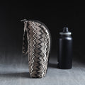 Grey Handmade Cotton 1L Water Bottle Cover