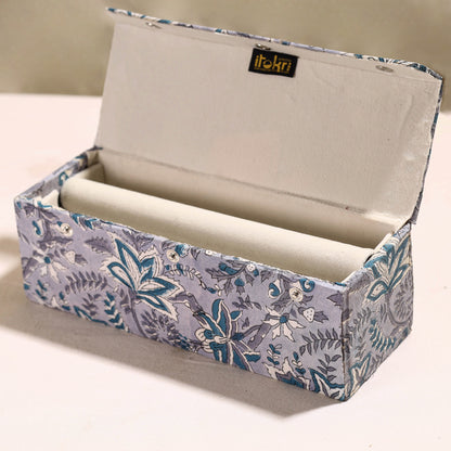 Handcrafted Ikat Fabric Embellished One Rod Bangle Box (11 x 4 in)