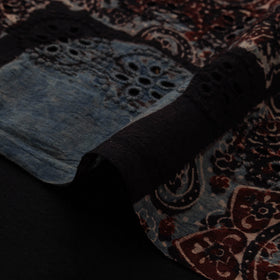Natural Dyed Ajrakh Hand Block Print Cotton Hakoba Fabric 97