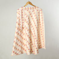 White - Pochampally Ikat Cotton Wrap Around Skirt 08