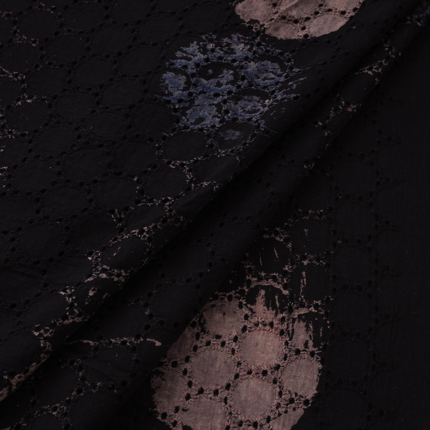 Natural Dyed Ajrakh Hand Block Print Cotton Hakoba Fabric 98