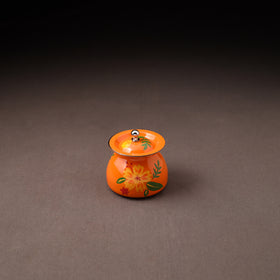 Floral Handpainted Enamelware Stainless Steel Ghee Pot 44