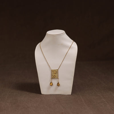 Miharu Tribal Dokra Brass Pendant Necklace 04