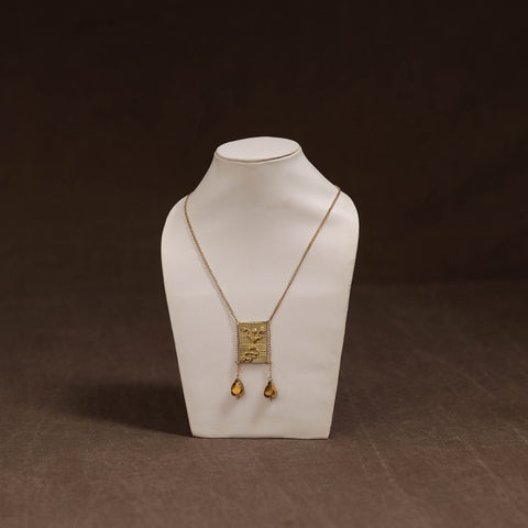 Miharu Tribal Dokra Brass Pendant Necklace 04