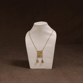 Miharu Tribal Dokra Brass Pendant Necklace 04