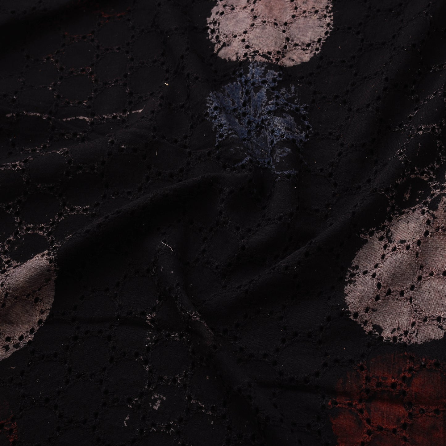 Natural Dyed Ajrakh Hand Block Print Cotton Hakoba Fabric 98