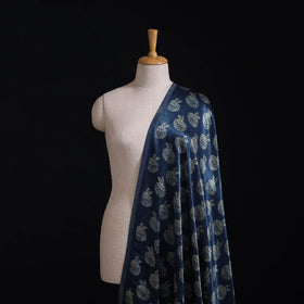 Kutch Hand Block Ajrakh Print Natural Dyed Mashru Silk Fabric 02