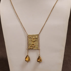 Miharu Tribal Dokra Brass Pendant Necklace 04