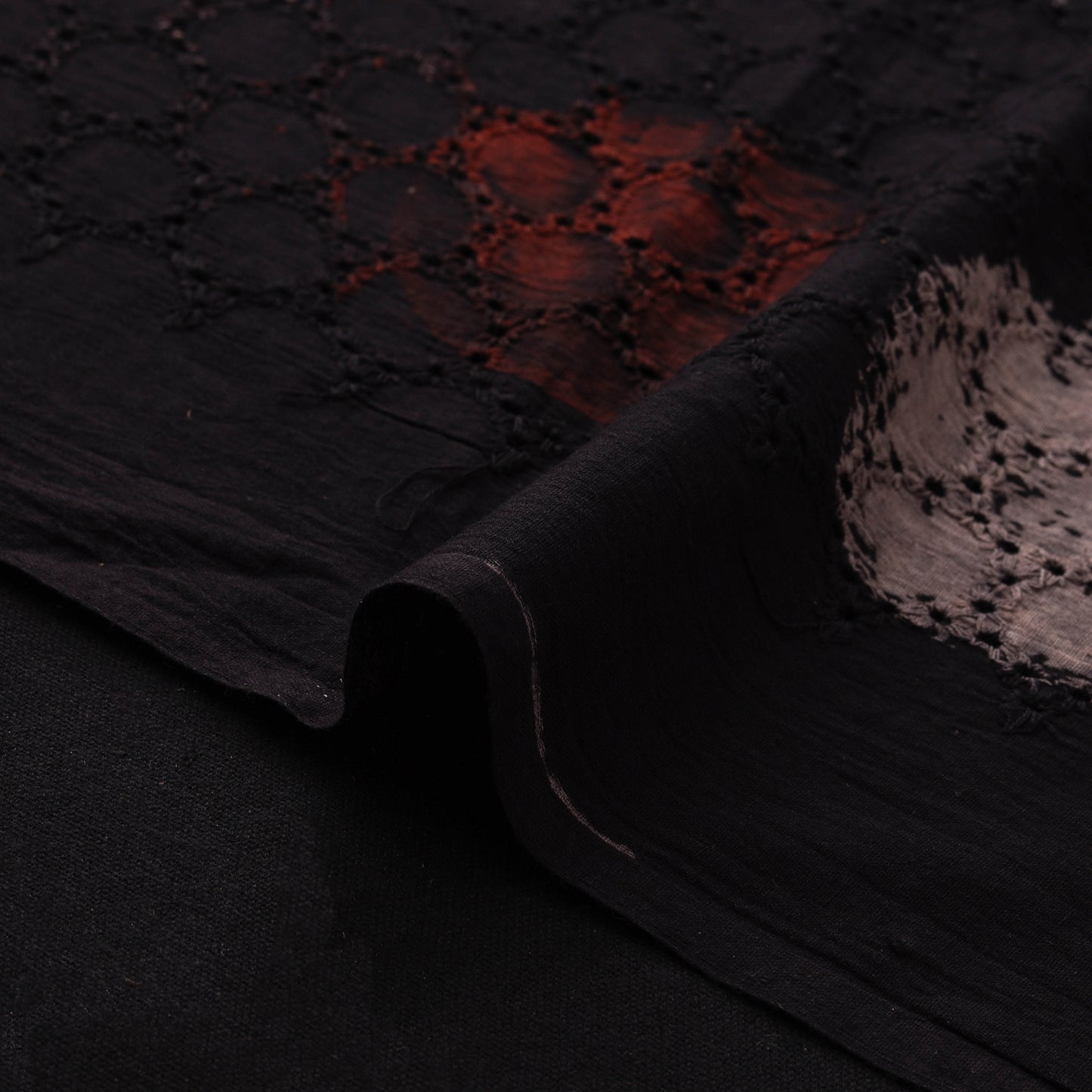 Natural Dyed Ajrakh Hand Block Print Cotton Hakoba Fabric 98