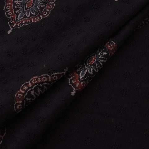 Natural Dyed Ajrakh Hand Block Print Cotton Hakoba Fabric 99