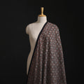 Black - Hand Block Ajrakh Print Natural Dyed Pure Mul Cotton Fabric 02
