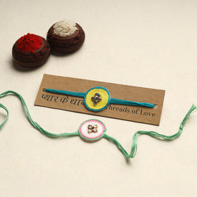 Handmade Kundan Work Rakhi (Assorted Set of 2)