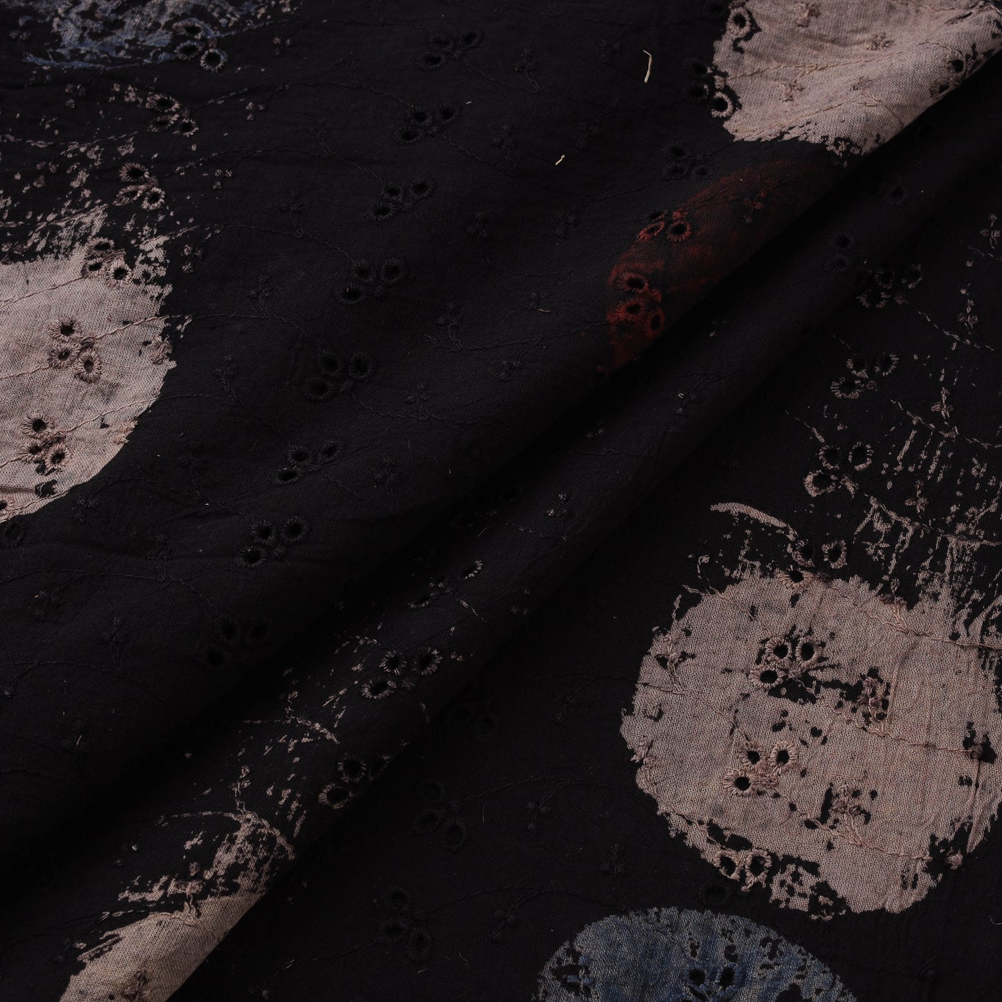 Natural Dyed Ajrakh Hand Block Print Cotton Hakoba Fabric 100