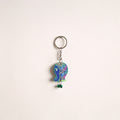 Fish - Abstract Pastel Handpainted Hand-Carved Wooden Keychain 24