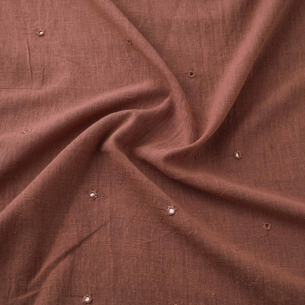 Kutch Organic Kala Cotton Mirror Work Pure Handwoven Fabric 01