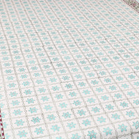 Green - Pure Cotton Single Sanganeri Print Bed Cover 50