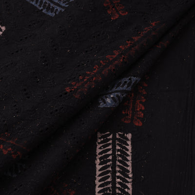 Natural Dyed Ajrakh Hand Block Print Cotton Hakoba Fabric 101
